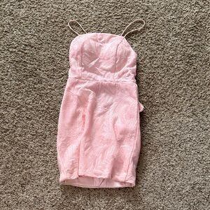 Pink Strapless Mini Dress